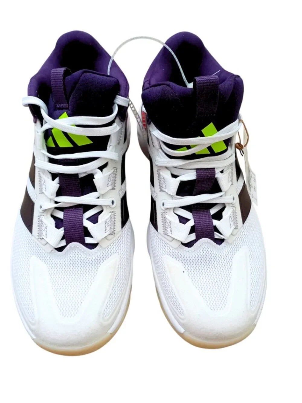 Adidas Basketball Sneakers White Purple - Men’s Size 7 / Women’s 7.5 -8 Athletic